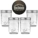 Ball Mason Jars 8 oz Bundle with Non Slip Jar Opener- Set of 4 Half Pint Size Jelly Mason Jars with Regular Mouth - Mini Canning Glass Jars with Lids and Bands