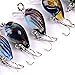Aorace 6pcs/lot 1.5g/3cm Small Crankbait Top Water Fishing Wobbler Colorful Mini Crank Bait Bass Fishing Tackle Treble Hooks