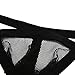 MSemis Men's Sexy Lingerie See-Through Micro Bikini G-String T-Back Mesh Bugle Pouch Briefs Black Large (Waistline 27.0