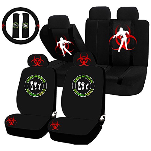 UAA 26pc Zombie Outbreak Response Vehicle Universal Seat Covers & Carpet mat Set - Thumbnail 2