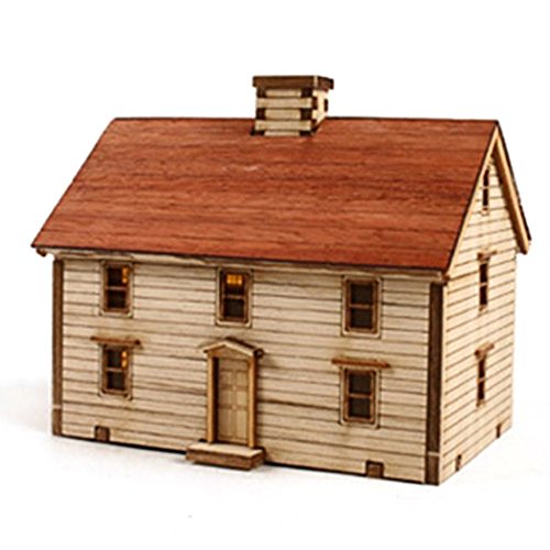 Young Modeler HO Serises Desktop Wooden Model Kit Western Farmhouse YM623