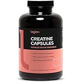 LEGION Micronized Creatine Monohydrate Supplement - Clean Creatine Powder for Muscle Gain & Post Workout Recovery - Micronized Creatine Supplement for Maximum Absorption (30 Servings, Capsule)