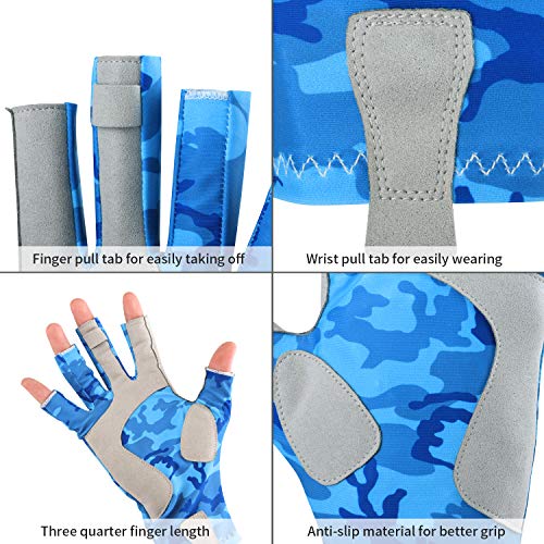 image for Magreel UV Protection Fishing Gloves for Men Women, UPF50+ Sun Protect
