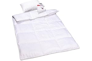 ZPECC Toddler Down Alternative Comforter, 39x47 Hypoallergenic Baby Blanket Quilt, Soft Breathable Lightweight All Season Kids Duvet Insert for Crib Stroller Cot Daycare, White Stripe