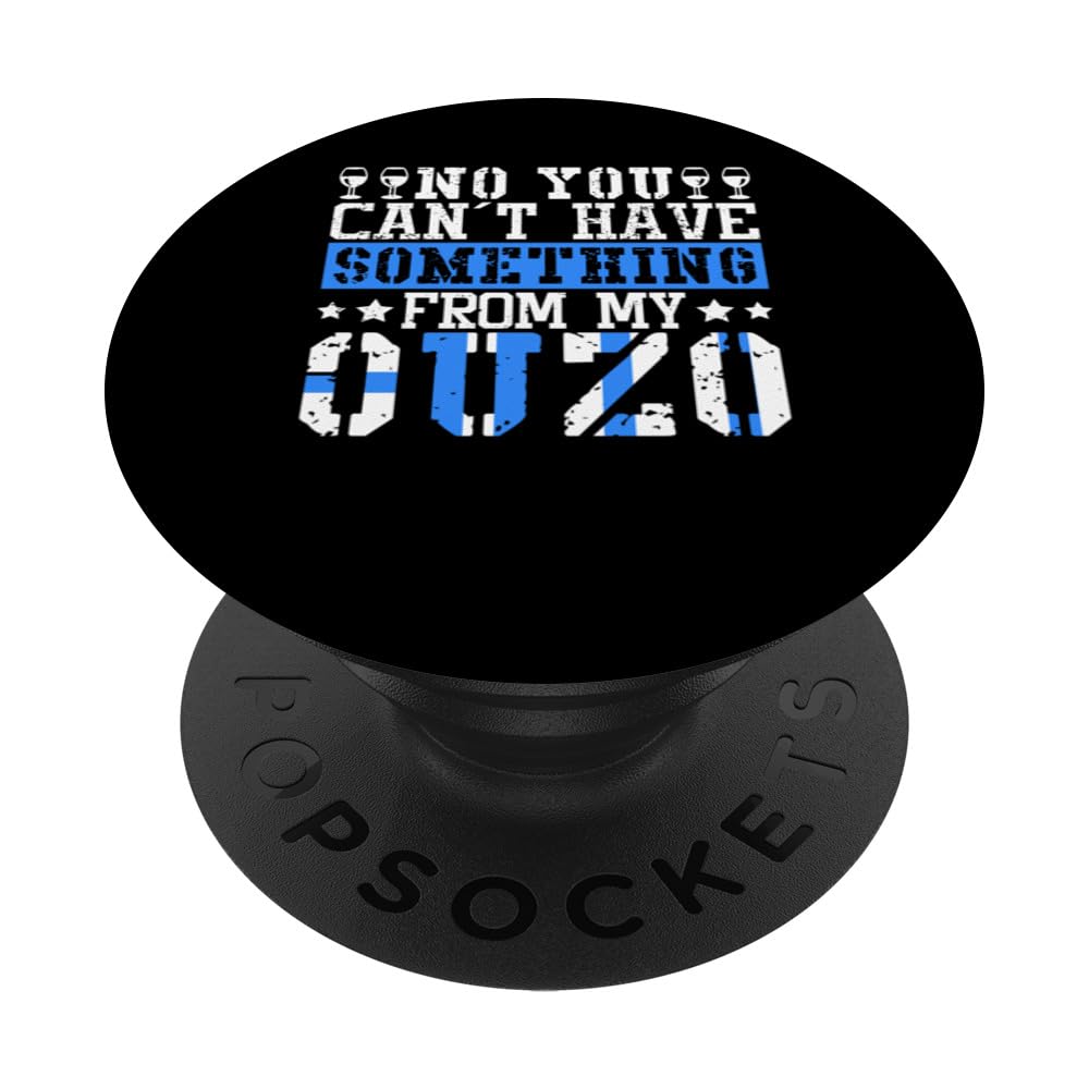 Ouzo Greek Liquor Greek Party Decorations Ouzo Lover PopSockets Swappable PopGrip