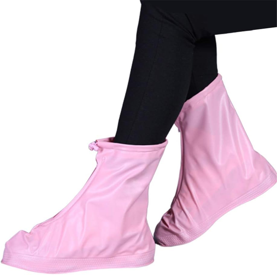 pink cycling overshoes