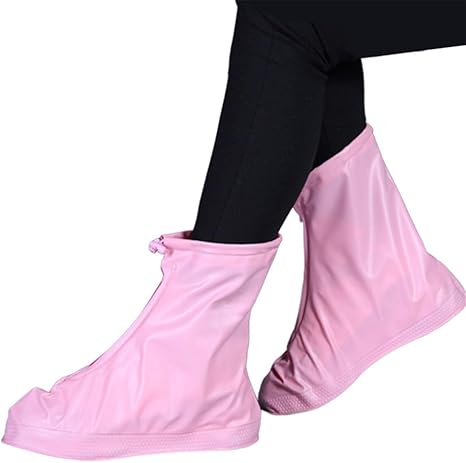 pink cycling shoe covers