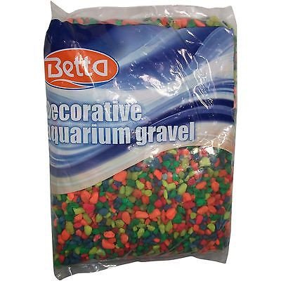 BETTA Aquarium Gravel Substrate 5lbs, Bright Rainbow Colored
