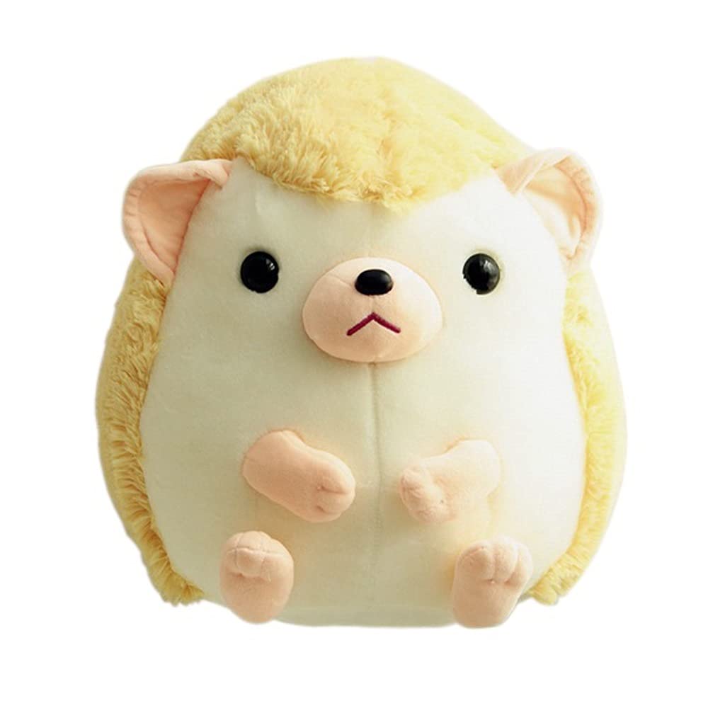 FeiWen Hedgehog Plush Hedgehog Stuffed Animal Hedgehog Small Plush Plush Toy Gifts for Kids(35cm) (yellow)