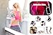 JULAM Sports Armband for iPhone 7 6S 6 Plus Samsung Galaxy S8 S7 S6 S5 Edge Plus 5.8 Inch Cell Phone Case Sweatproof Adjustable Running Armbag Zipper Pouch with Key Holder Wallet Card Slot (Pink)