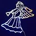Vickerman Lighted LED Angel with Horn Christmas Window Silhouette Decoration, 17