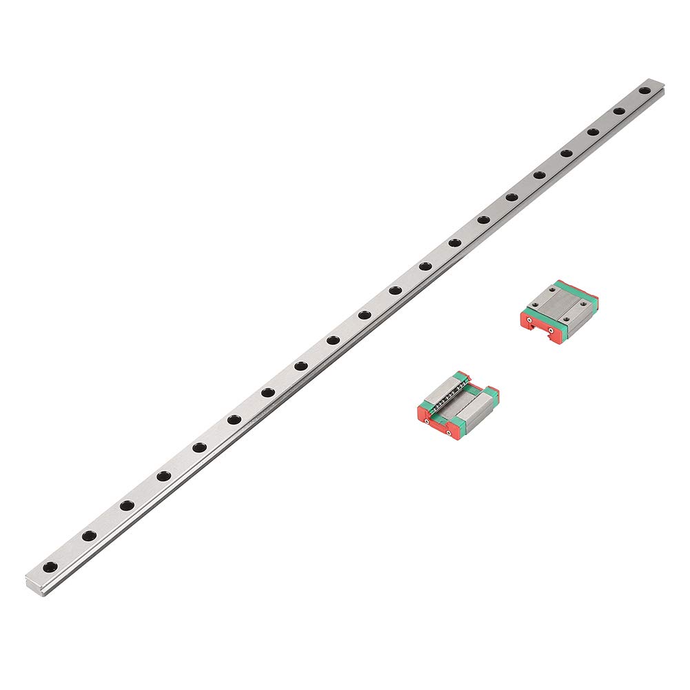 Universal Linear Guide Rail,1pc 550mm MGN12 Miniature Linear Rail Guide Rail 12mm Width + 2pcs MGN12C Slide Blocks