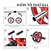 Ab Roller Wheel, Kamileo 5-In-1 Ab Roller Kit with Knee Pad, Resistance Bands, Jump Rope, Core Sliders, Perfect Home Gym Equipment for Abdominal Exercise (Workout Guide Included)