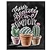 TWBB 5D DIY Diamond Painting Kit for Adult Full Drill Diamond Painting Sets,Blackboard Newspaper Style,10 x 12 inch (Cactus Pattern)