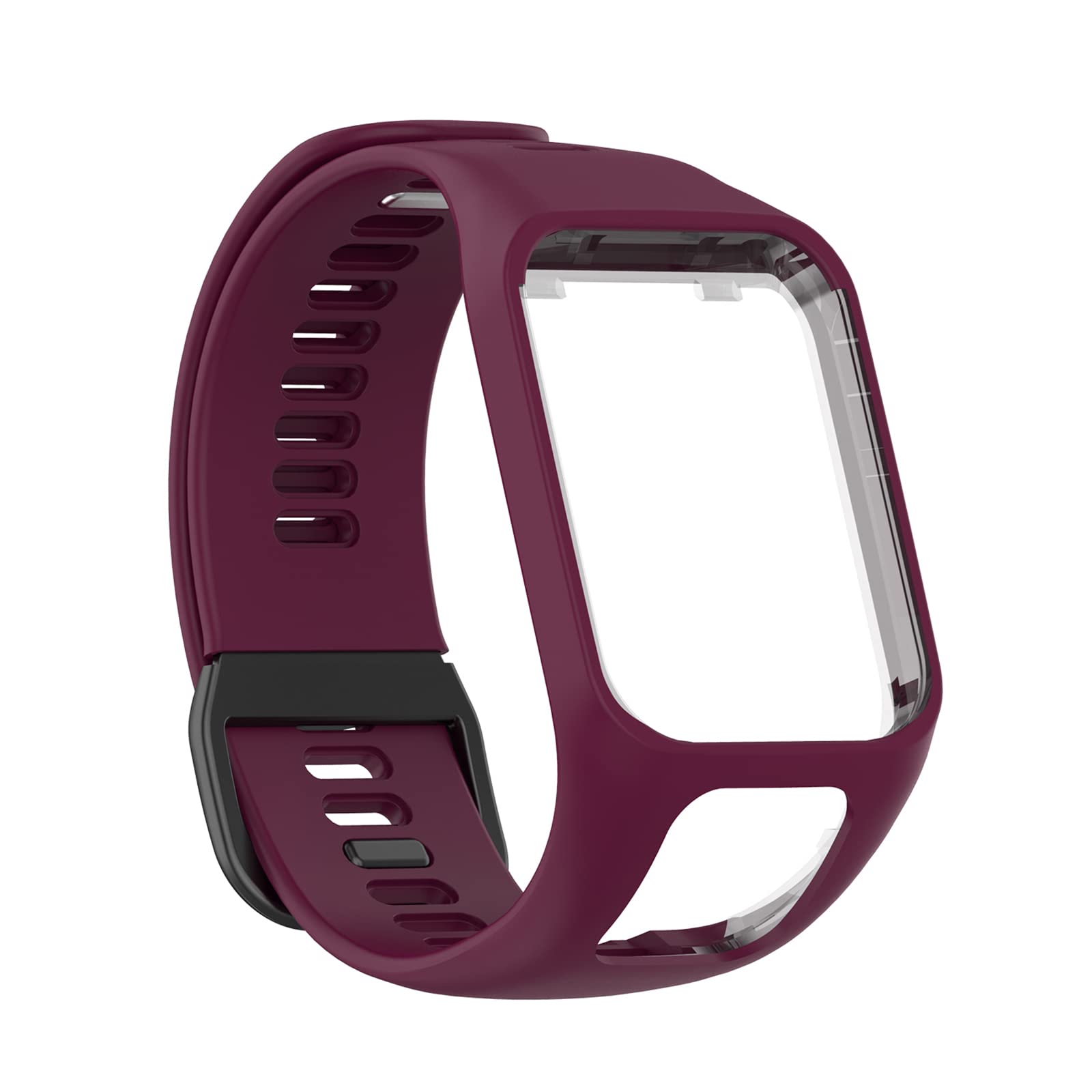 Watch Strap for TomTom Golfer 2/Runner 2/Runner 3 Strap, Replacement Band Wristband for TomTom Spark/Adventurer Women Men Smartwatch, Wine Red