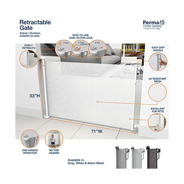perma child safety perma outdoor retractable gate