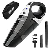 Hikeren Rechargeable Cordless Handheld Vacuum Dual Purpose, Lightweight Portable Vacuum Cleaner with 12-Volt 100W Power, Stainless Steel HEPA Filter with a Carry Bag