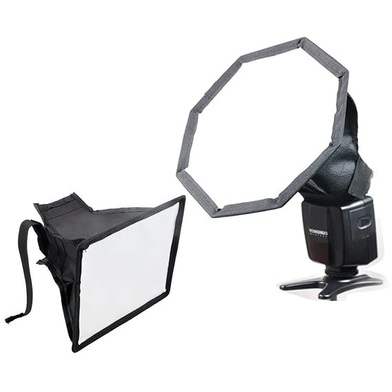 Softbox Flash Diffuser Speedlight Kit 30cm 12" Octagon Amazon.co.uk