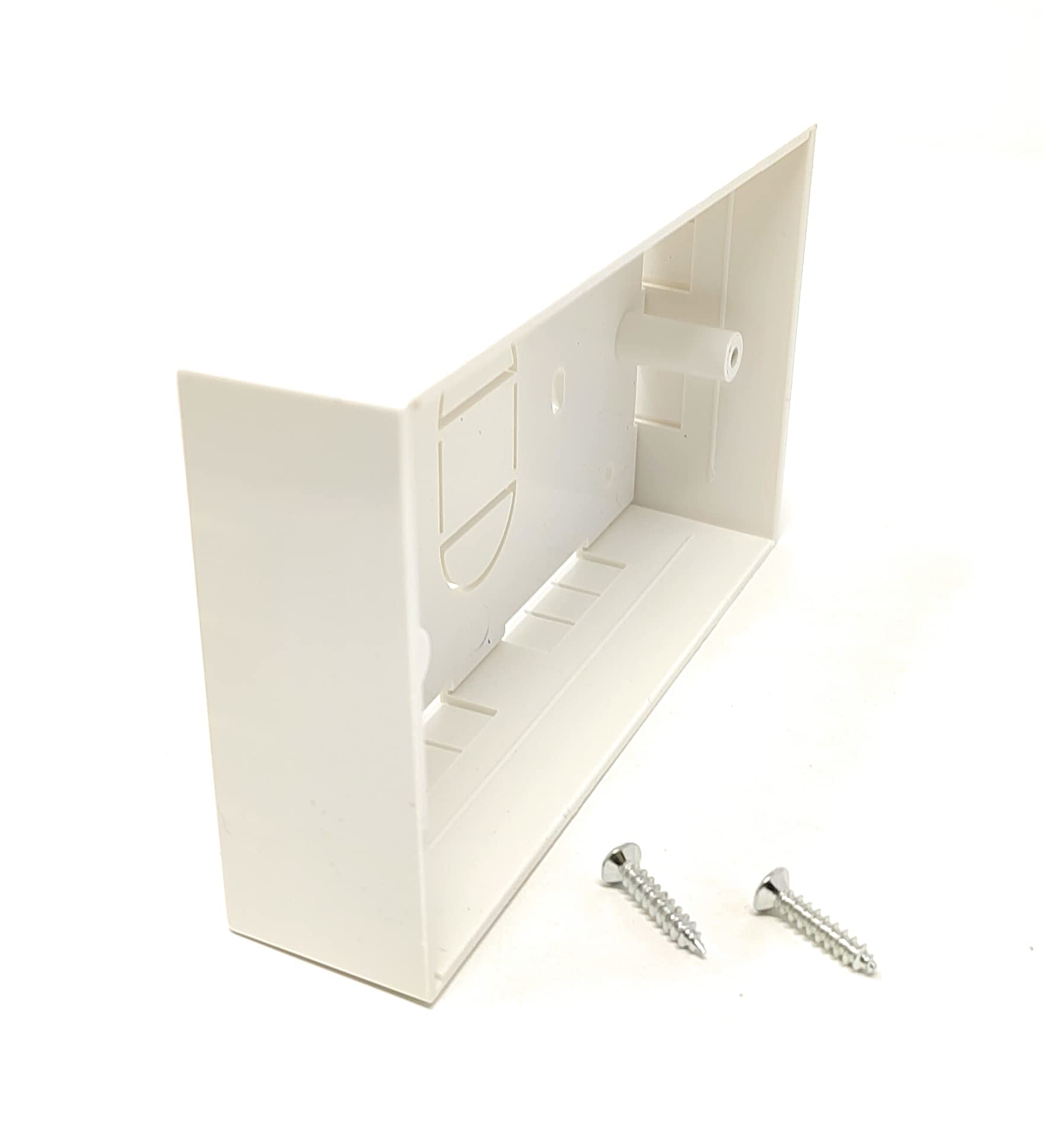 MainCore Surface Dual Mounting Back Box for Electrical & Ethernet Faceplate CAT5e CAT6 CAT6A CAT7 CAT8 (Dual 146mm x 86mm x 32mm)