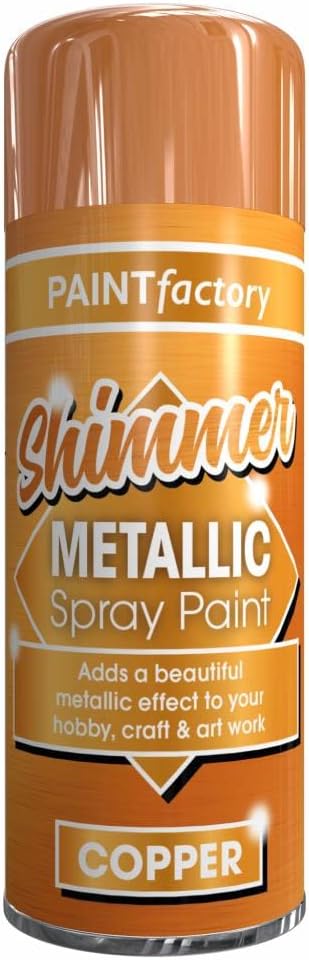 Paint Factory 200ml Metallic Copper Spray Paint Aerosol Interior Exterior