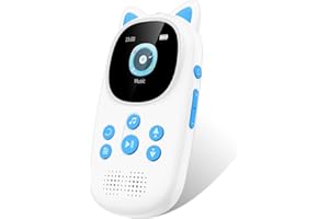 OILSKY MP3 Player for Kids, 32GB Bluetooth 5.0 Kids Mp3 Player, Child Music Player with FM Radio, Speaker, Voice Recorder, Expandable up to 128GB, Lanyard Headphone Included