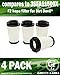 Green Label Brand 4 Pack Replacement HEPA Filter F2 for Dirt Devil Vacuum Cleaners (Compares to 3SFA11500X). Fits: M08245, M084100, M084600, M08245X, and More