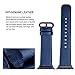 Fullmosa Leather Bands Compatible with Apple Watch Band 42mm 41mm 40mm 38mm for Women Men, Top Grain Genuine Leather Strap for iWatch Series 11/10/9/8/7/6/5/4/3/2/1,SE3/2/1, Dark Blue/Smoky Grey