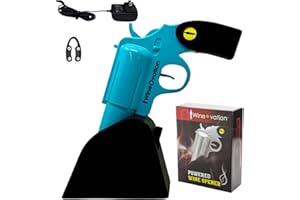 WineOvation Electric Gun Wine Opener (Blue) - Open your Wine Bottle fast and without hassle - Best Electronic Automatic Corkscrew for Gun Enthusiasts and Wine Lovers - Rechargeable Battery Operated
