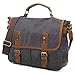 Gimay 15 inch Messenger Bag Canvas Briefcase Laptop Computer Bag (black-1)