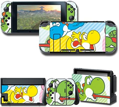 Decals Vinyl Skin Cover for Nintendo Switch, Game Full Set Protector Wrap Stickers Joint Protective Faceplate Console Joy-Con Dock