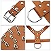 DidogStudded Spiked Leather Dog Harness for Medium and Large Dogs,Fit Pit Bulldog Terrier Mastiff Puppy Boxer(Brown)