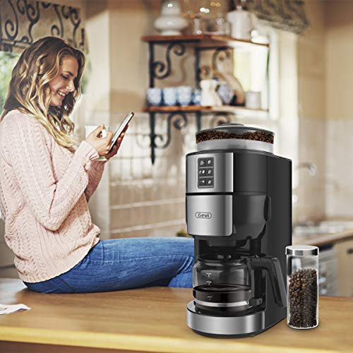Coffee Maker with Grinder 5Cup , Gevi Programmable Grind and Brew