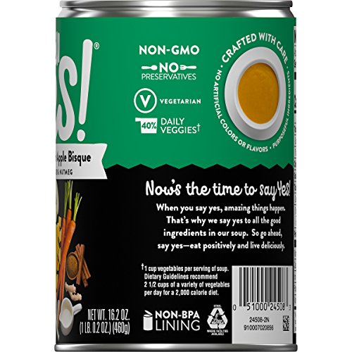 Campbell's Well Yes! Butternut Squash Apple Bisque, 16.2 Ounce, Pack of 1