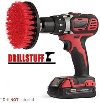 Power Scrub Brush - Remove Algae, Mold, Mildew, and Moss - Concrete Pools, Bird Baths, Garden Fountains, Statues - Deck Brush- Granite, Marble Cleaner - Garden Fountains - Monuments and Headstones