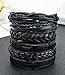 REVOLIA 5-12Pcs Braided Leather Bracelets for Men Women Cuff Wrap Wristbands