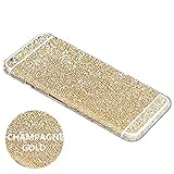 Champagne Gold Gravydeals® Bling Full Body Glitter Skin Protector Film Sticker Decals Screen Cover for Apple iPhone 6/6S 4.7 Inch