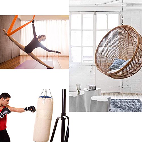 700 LB Hammock Hanging Kit Heavy Duty Ceiling Spring Hooks with Steel Wall Anchors for Swing, Chair, Yoga Exercise
