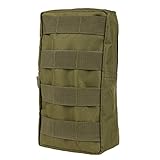 MOLLE Pouches - Compact Water-resistant Multi-purpose Tactical EDC Utility Gadget Gear Hanging waist Bags(Vertical Rectangle Pouch ,Green )