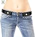 No Buckle Belt for Women/Men - Stretchy Elastic Waist Belts Black L 1 Pack