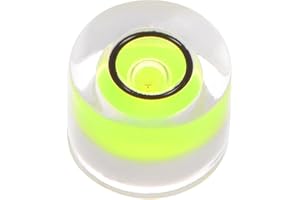 HARFINGTON 4pcs Round Bubble Level 15x8mm Mini Circular Bullseye Spirit Levels Degree Marked for Leveling Camera Tripod Teles