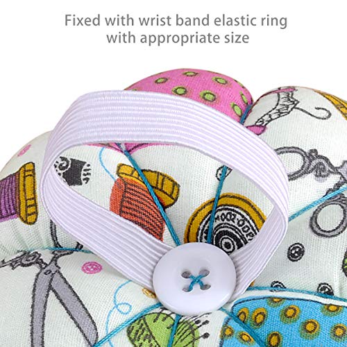 eZAKKA Wrist Pin Cushions Sewing Needle Cushion Holder Band Wearable