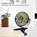 Aurho Battery Operated Clip on Fan, Baby Stroller Fan with 3 Speeds 360° Rotation Rechargeable Battery USB Powered Quite Mini Desk Fan for Office, Home, Gym, Dorm, Camping, Travel, Indoor and Outdoor