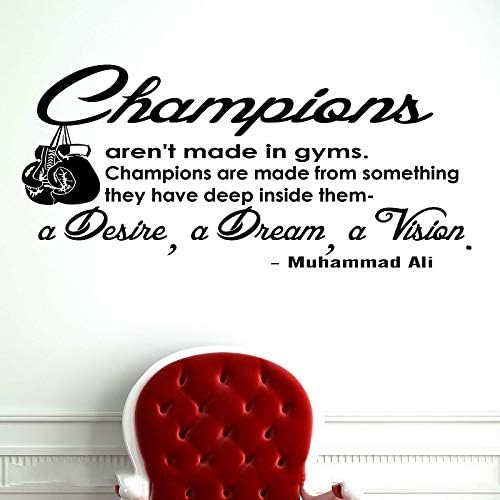 Wall StickerBoxing Inspirational Quotes Vinyl Wall Stickers Boxing Enthusiast Men's Gym Boxing Sports Home Decoration Wall Decal 57X126CM
