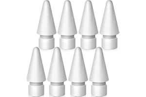 SIXFU Replacement Tips Compatible with Apple Pencil 1st/2nd Gen, 8 Pack White Plastic Tablet Stylus Tips