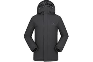 CAMELSPORTS Mens Winter Jacket Waterproof Warm Snow Ski Jackets Faux Fur Fleece Rain Coats with Removable Hood