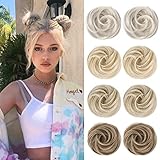 HOOJIH Claw Clip in Hair Bun 2 PCS Space Buns Hair