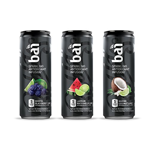 Bai Bubbles Sublime Infusions Variety Pack, Antioxidant Infused Beverage, 11.5 Fluid Ounce Cans, 12 count, (Includes Bogota Blackberry Lime, Lambari Watermelon Lime, and Waikiki Coconut Lime)