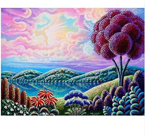 XIGZI 5D Diamond Painting Landscape Diamond Embroidery Scene Full Drill Square Decoration Home 30X40 Cm Frameless