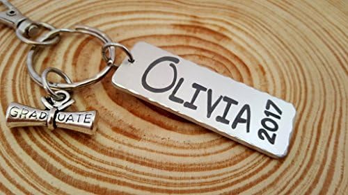 2017 Graduation Key Chain | Engraved Name and Graduation Scroll | Gift for Graduate | College Graduate | Custom Wording