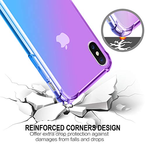 Salawat for iPhone Xs Case Clear iPhone X Case Cute Gradient Slim Anti